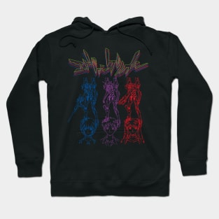 NERV Genesis Of Psychedelic Mecha Neon EVA 01 0 02 Hoodie